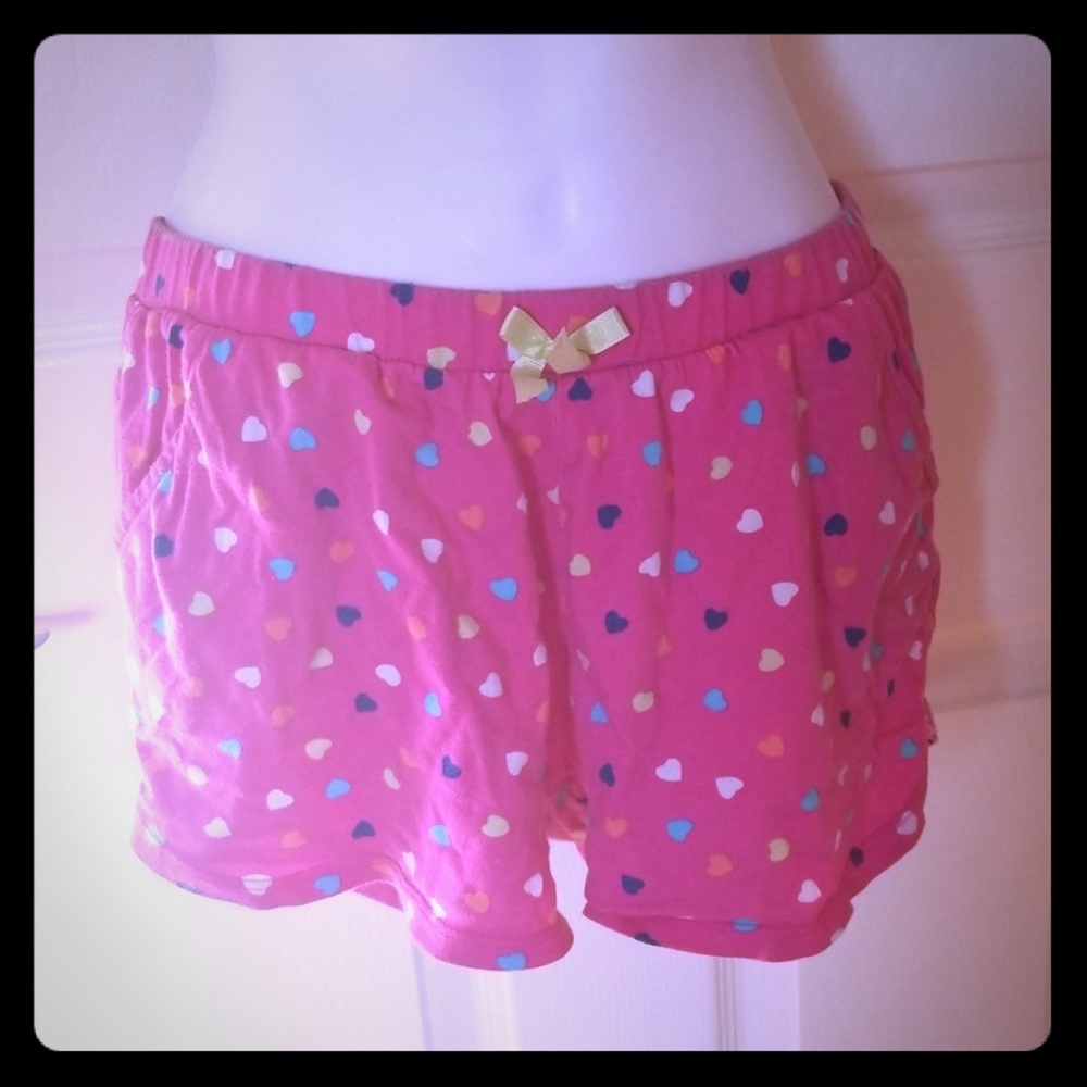 Pink pajama shorts